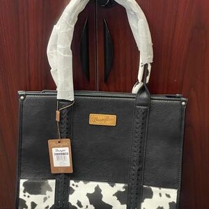 Wrangler Black and White Tote Bag